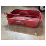 Red pedal tractor trailer cart wagon, no wheels