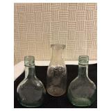 Green Pony Wine bottle 6 x 4. Silver seal metal