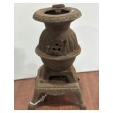 Salesman sample cast iron pot belly stove, 8.5"