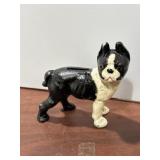 Modern cast iron Boston Terrier dog coin bank, 5"