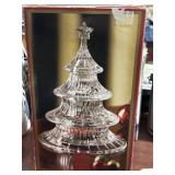 Gorham clear glass Christmas tree in sealed box