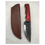 Handmade Damascus-style steel knife 4 " blade