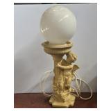 17" Resin cherub boudoir lamp