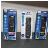 Lot of 3 open box universal remotes