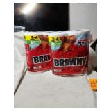 2 PACKAGES OF BRAWNY 2=4 PAPER TOWEL THE ONLY 3