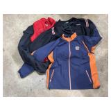 Zip up jackets & vest, & Harrison Raiders, sizes