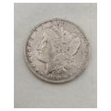 1890 Morgan silver dollar