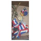 Assortment of medals and pins
