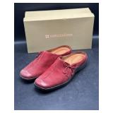 Naturalizer antique red slip-on mules size 8,