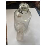 1/2 gallon milk pail jar with glass lid and