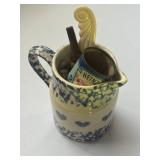 Henn Workshops spongeware pitcher (Roseville, OH)