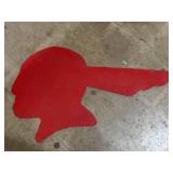 34x19" machine-fabricated metal Indian head