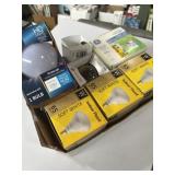 Variety of floodlight and accent light bulbs