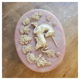 Vintage unicorn box. Hinge needs glued back down.