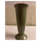 Royal Haggard USA, matted green pottery vase 14 x