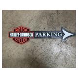 Harley Davidson modern cast-iron parking sign
