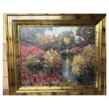 Oil on Canvas ï¿½Rivers Edge Gardenï¿½ Print by Kent