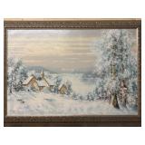 Original Oil on Canvas by F Wagner framed 41ï¿½x29ï¿½