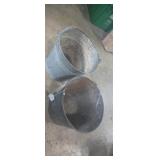 To galvanized metal buckets