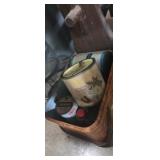 Picnic tin basket and collectible tins
