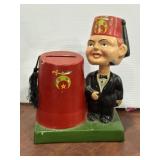 6" composition Shriner bobblehead nodder doll