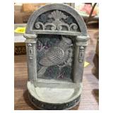 Resin tabletop birdbath, 8"