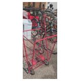 Wire collapsible shopping cart