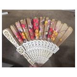 Bamboo & fabric decorative folding hand fan