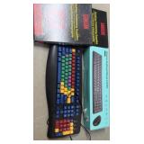 2 boxes color ink jet paper, 1 corded keyboard, 1