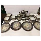 Tea Set Dragonware Design Made in Japan 6 cups
