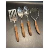 CutCo spatula, basting spoon, slotted spoon, &