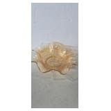Carnival Glass Dugan APPLE BLOSSOMS Marigold