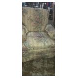 Thomasville floral pattern swivel chair
