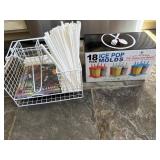 Picnic Serving Organizer with Napkins and Straws