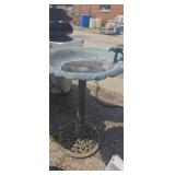 Ornette metal bird bath 4 foot tall with