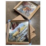 2 Miller highlife framed beer advertising mirrors
