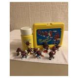 1987 yellow California raisins lunchbox with