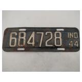 1944 Indiana plate
