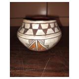 Vintage Acoma Pueblo pottery olla jar.