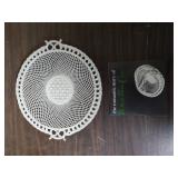 Belleek Parian China porcelaon lace-work dish.