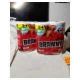 2 PACKAGES OF BRAWNY 2=4 PAPER TOWEL THE ONLY 3