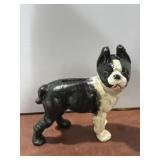 Modern cast iron Boston Terrier dog coin bank, 5"