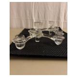Vintage Cambridge 3 Arm glass candle sticks 4