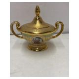 Le Mieux China 24k Gold Gilded Sugar Bowl