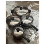 Revere Ware stainless steel pots w/copper bottoms