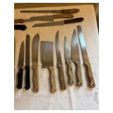 27 knives some Chefs collection, some stainless