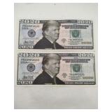 2  2020 Trump  novelty money