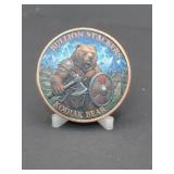 1 Ounce Colorized Copper Kodiak BearVery Nice