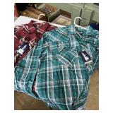 2 menï¿½s wrangler western wear shirts extra large