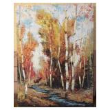 Art Print with added Acrylic Tree Scape Unsigned